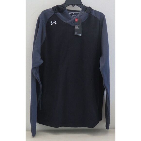 Under Armour 1359356 001 Men's Sz XL Black Dynasty Fleece Hoodie Pullover - Picture 1 of 4